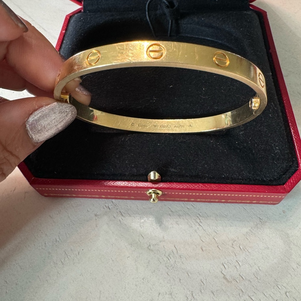 Cartier bracelet size 19 yellow gold not for sale